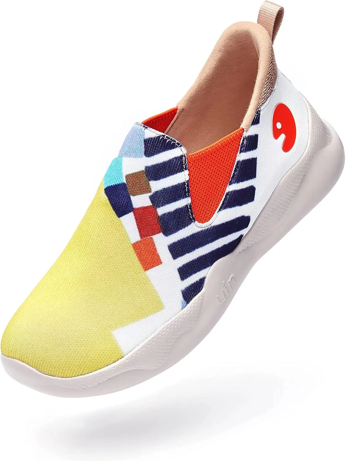 UIN Men's Fashion Sneakers Lightweight Walking Casual Slip Ons Comfortable Art Painted Athletic Travel Shoes Mijas Eye of Exploration