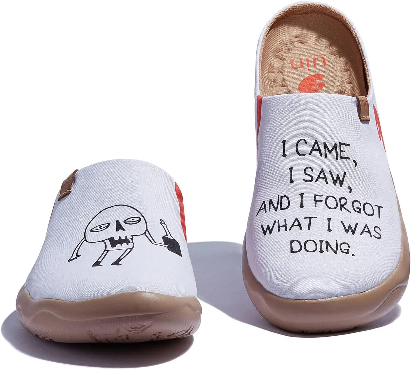 UIN Men's Painted Slipper Lightweight Comfort Mules Walking Casual Household Slip Ons Art Travel Shoes Malaga