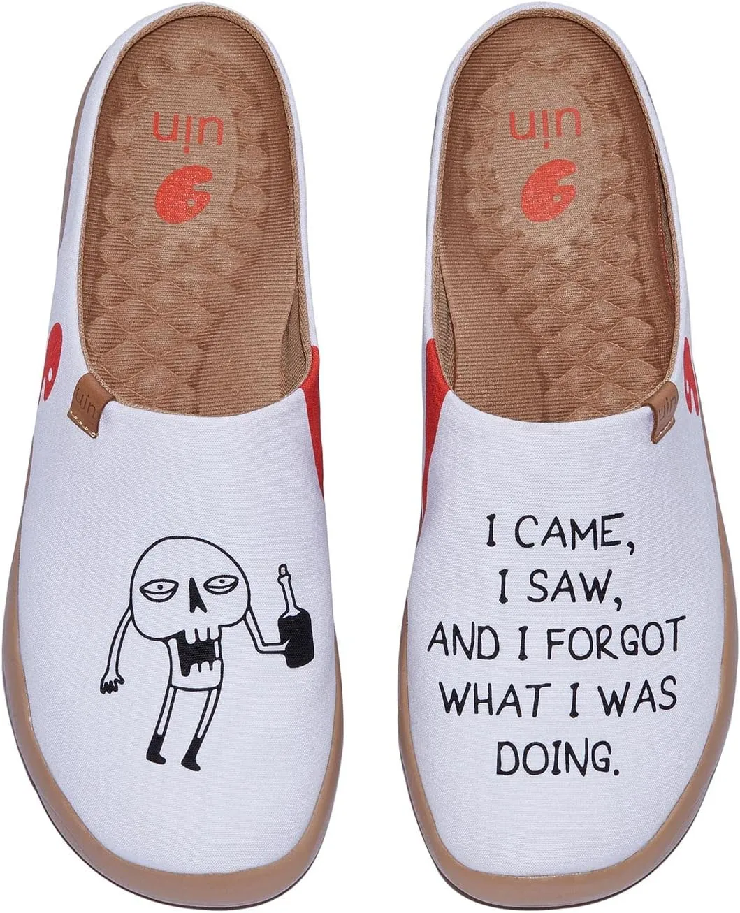 UIN Men's Painted Slipper Lightweight Comfort Mules Walking Casual Household Slip Ons Art Travel Shoes Malaga