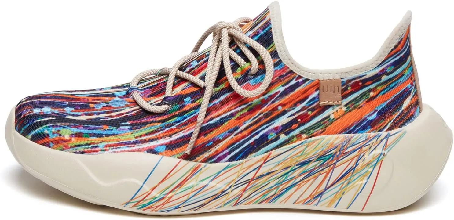 UIN Women's Fashion Sneakers Lightweight Walking Casual Slip Ons Comfortable Art Painted Athletic Travel Shoes