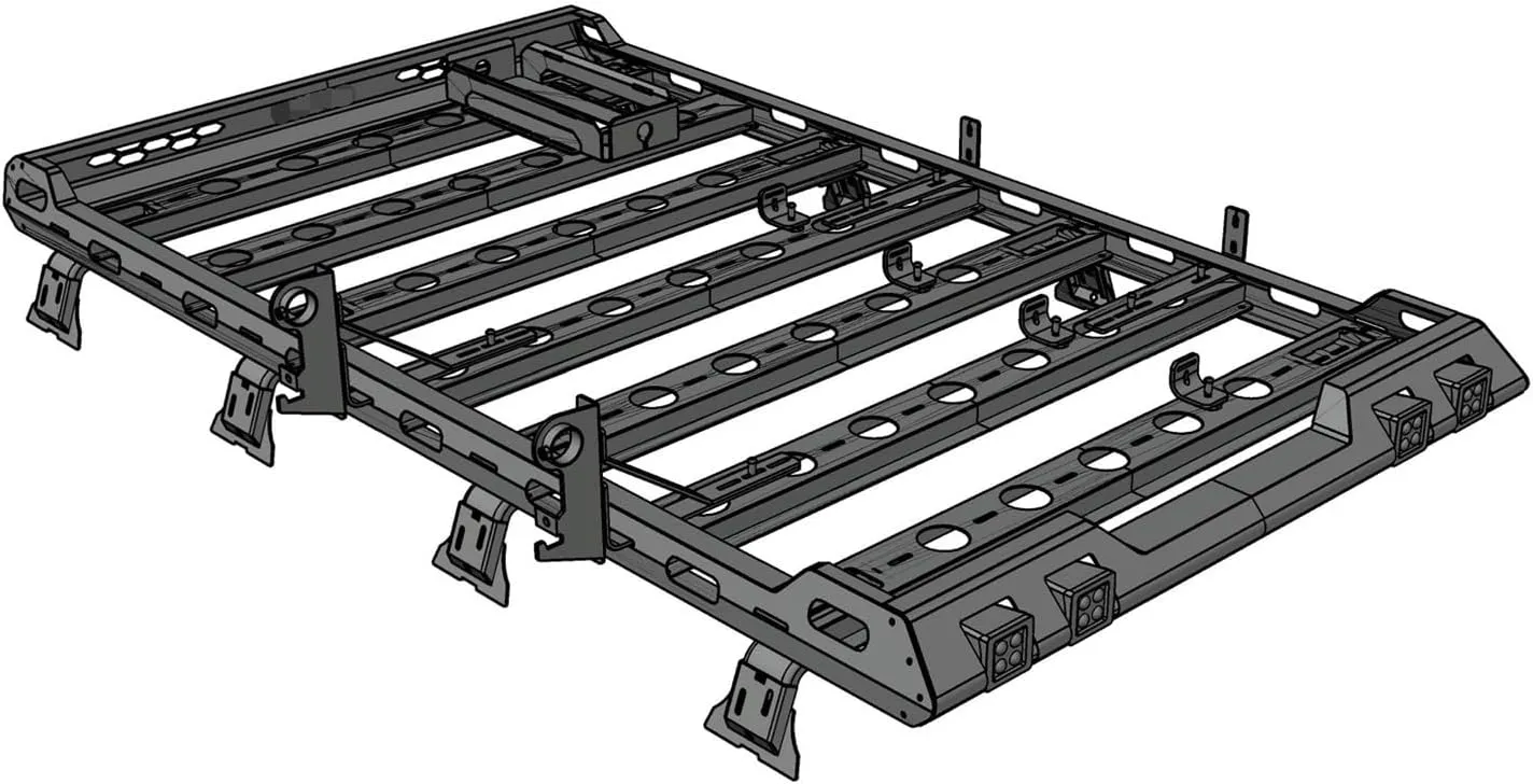 Universal 4x4 Roof Rack Steel Material Car Roof Luggage Rack System with Crossbars