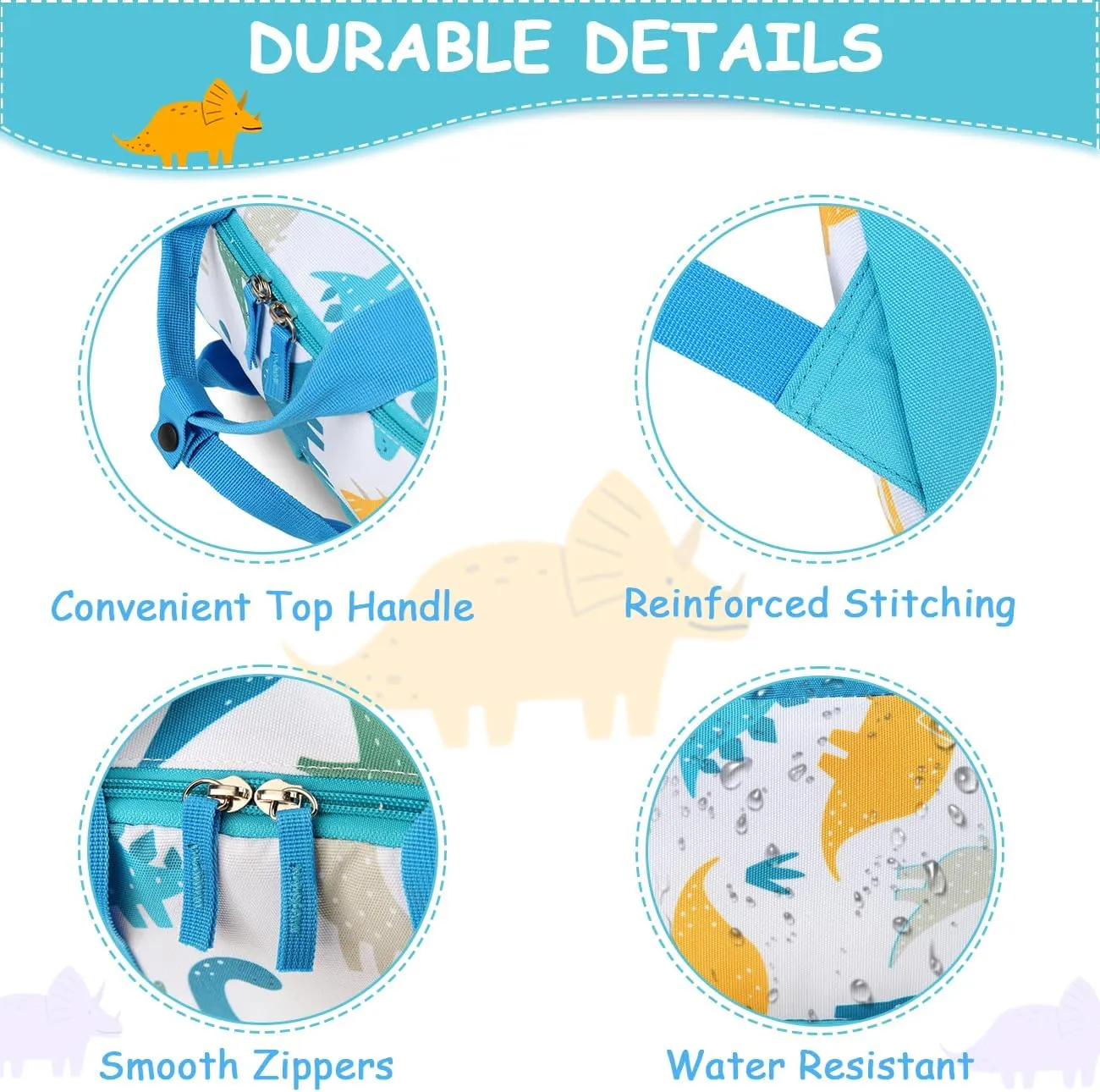 VASCHY Dinosaur Backpacks Kids, Lightweight Toddler Kids Preschool Backpack for Children