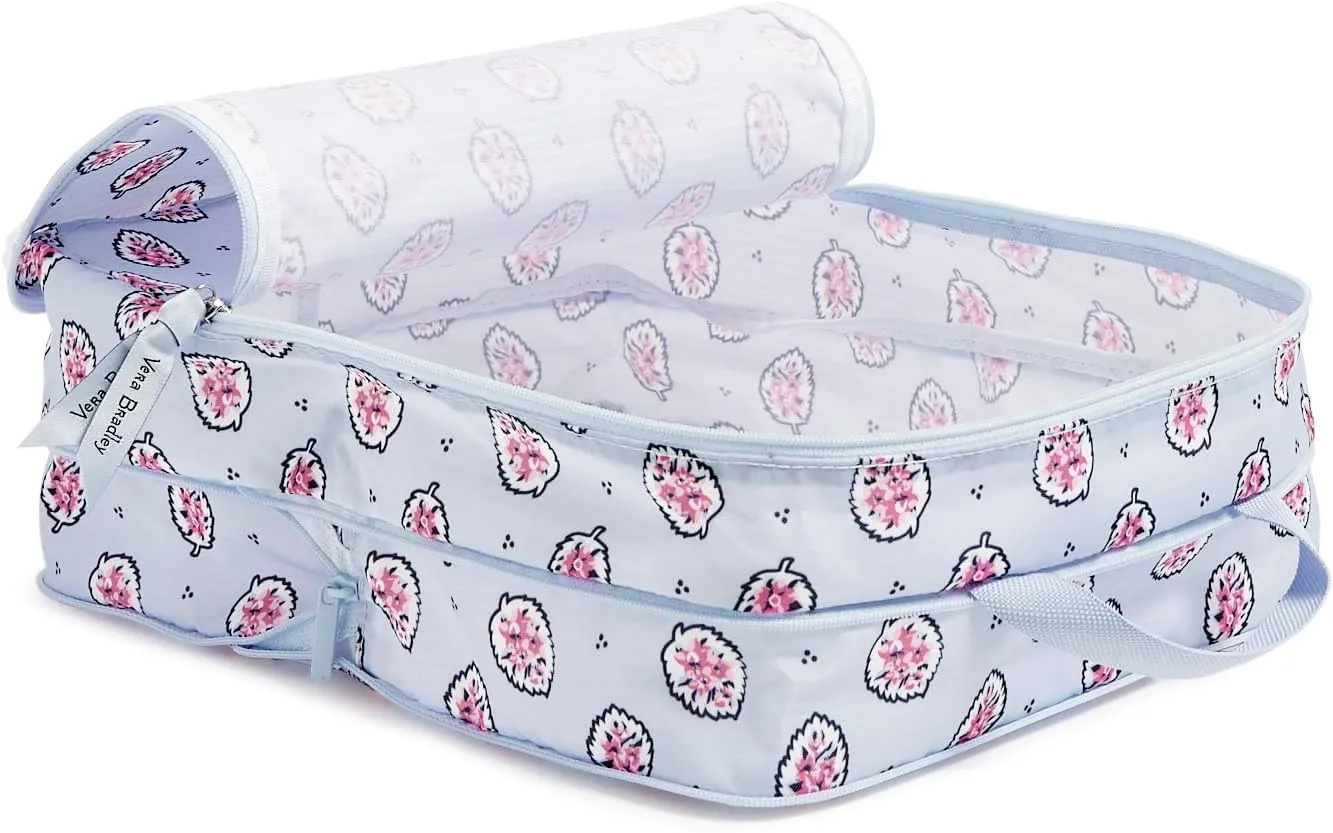 Vera Bradley Compression Packing Cube 3-Piece Set, Magnifique Leaf