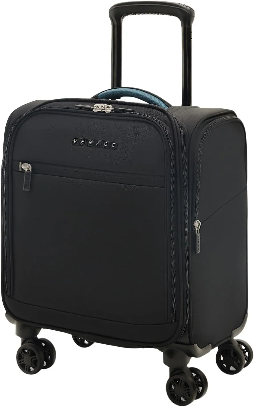 Verage Underseat Carry On Luggage with Wheels & USB Port,14 inch Wheeled Spinner Bag Carry-on Luggages for Airlines, Lightweight Suitcase Men Women, Pilots and Crew (14.5-Inch Plus Underseat Pro)
