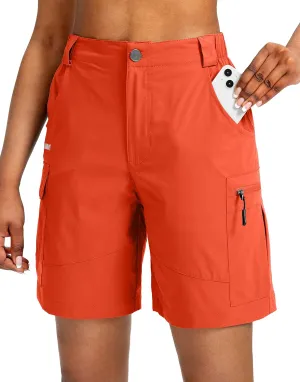 Viodia Women's 7" Hiking Cargo Shorts with Pockets Quick Dry Lightweight Shorts for Women Golf Casual Summer Shorts