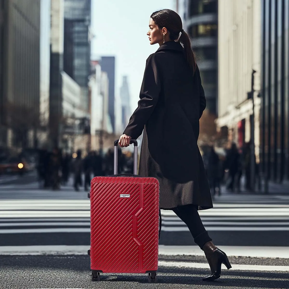 Vivid Chilli Red Light weight luggage - Medium & Large