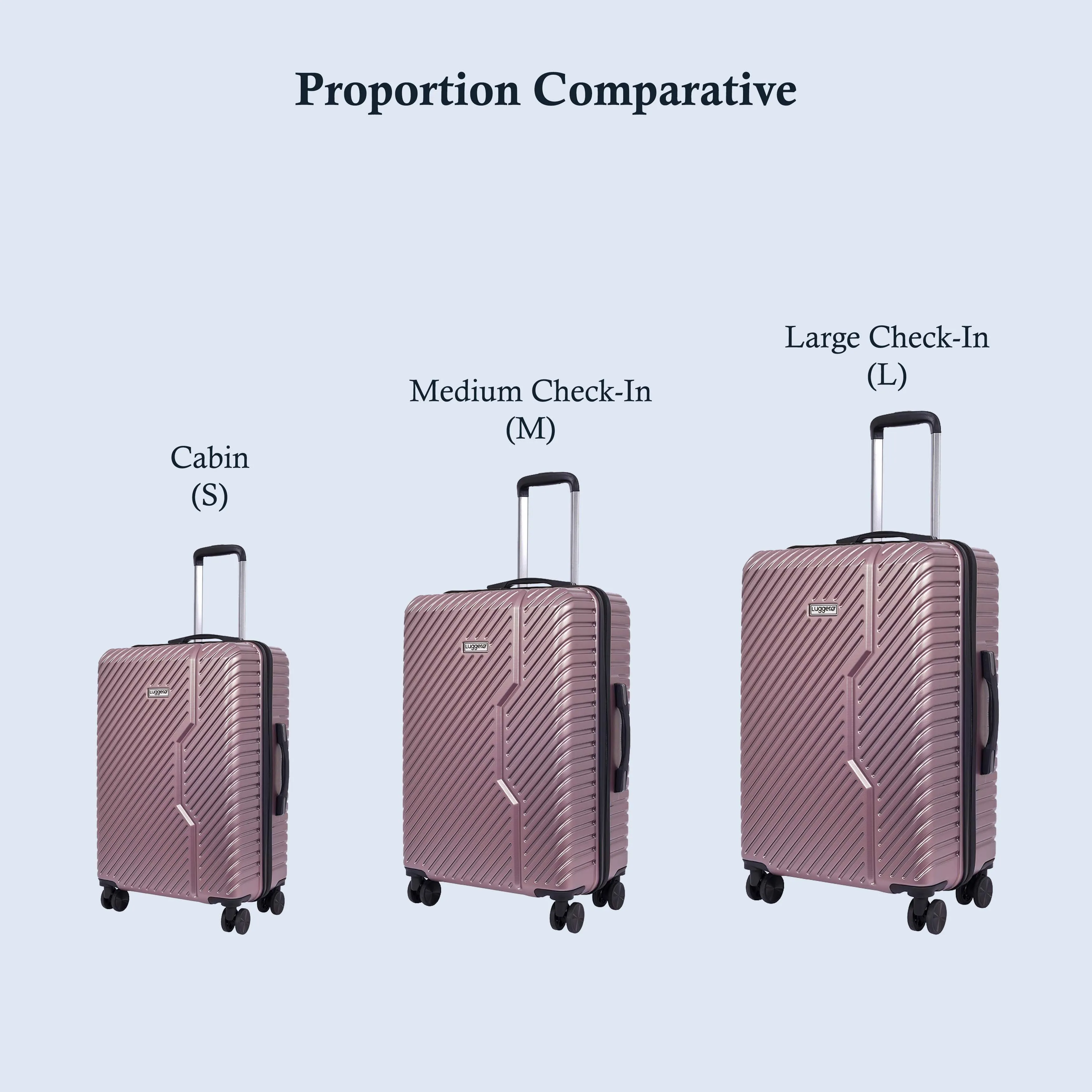 Vivid Rose Gold Light weight luggage - Cabin, Medium & Large