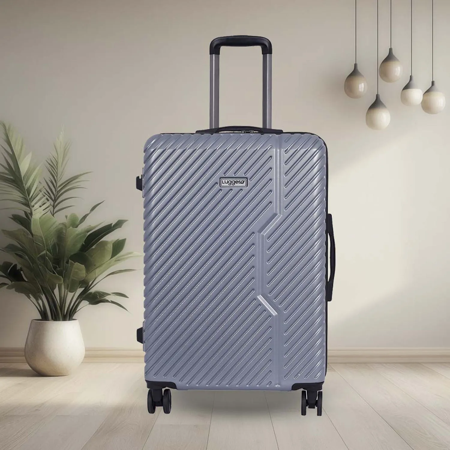 Vivid Silver Light weight luggage - Cabin & Medium