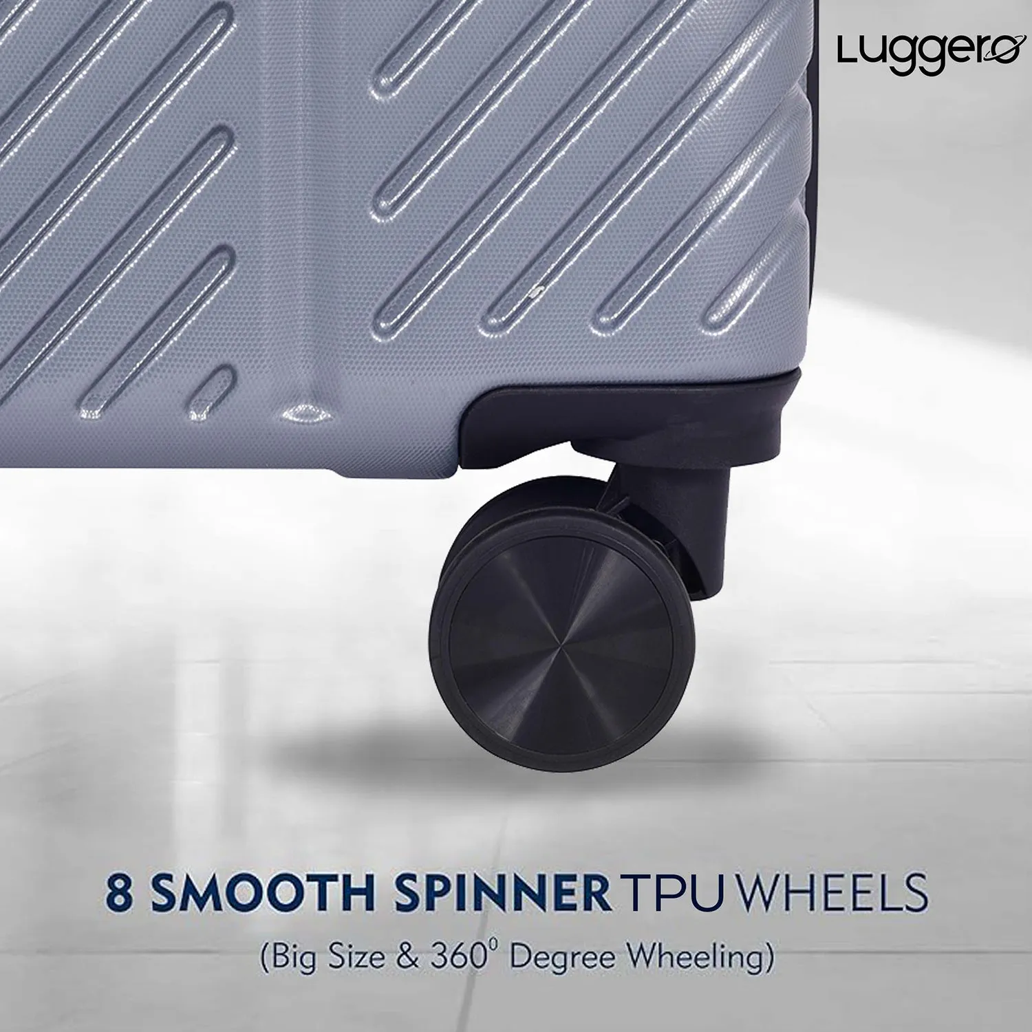 Vivid Silver Light weight luggage - Medium & Large