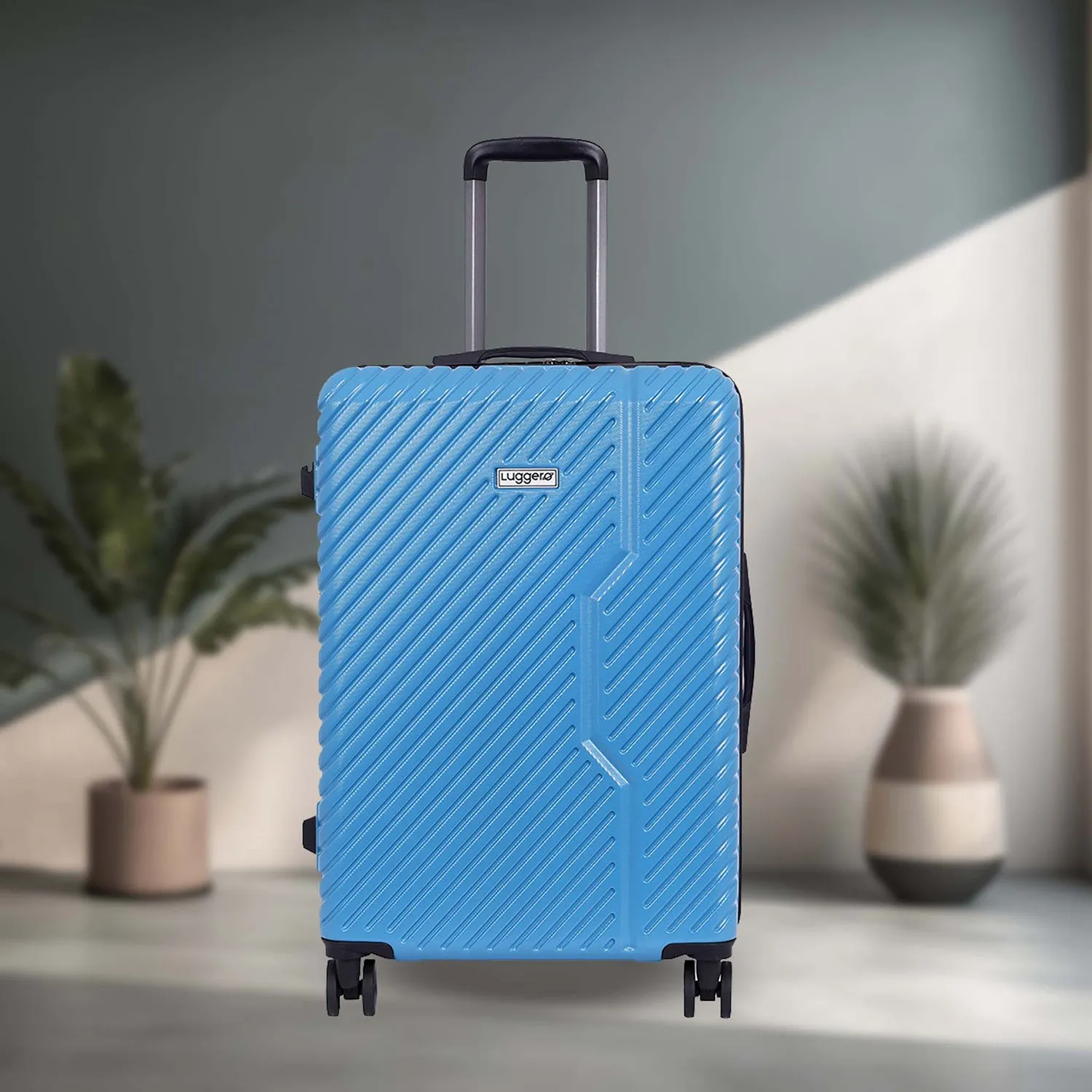 Vivid Sky Blue Light weight luggage - Medium & Large