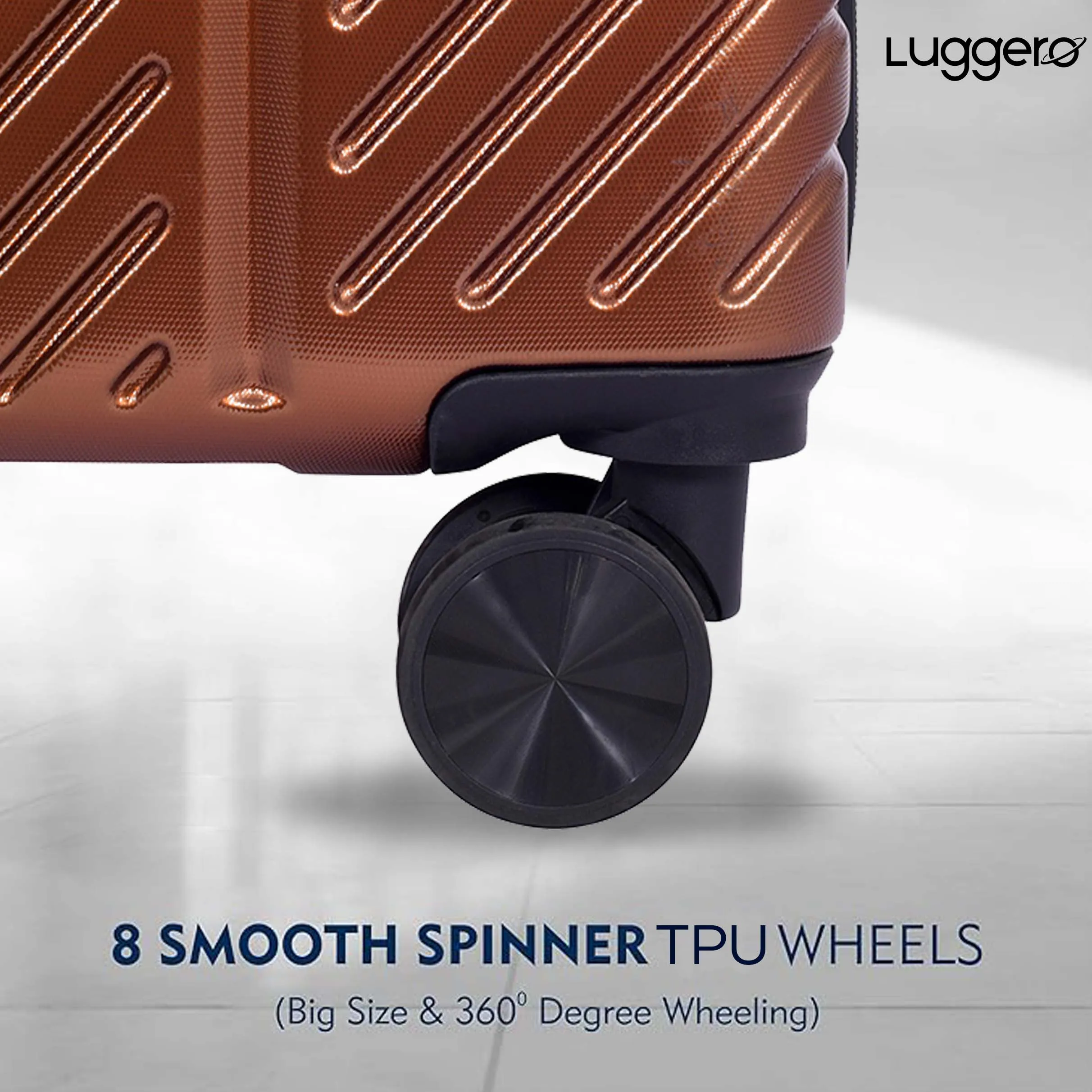 Vivid Tangerine Light weight luggage