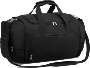 Vorspack Duffle Bag for Travel - 40L/21 Inches Small Duffel Bag for Men Weekender Bag with Water Bottle Pocket for Travel Sports - Black