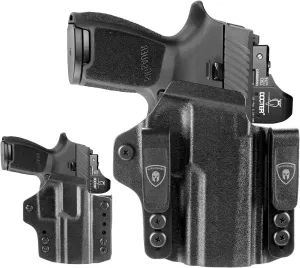 WARRIORLAND IWB & OWB Convertible Holster, Fits Glock 17/19/ 19X/ 22/23/ 26/31/ 32/43/ 43X/ 44/45, Taurus G2C/G3C, 1911 5" No Rail, Sig P320-M17/ P320-M18, Optic Cut & Adj Ride Height, Right Hand