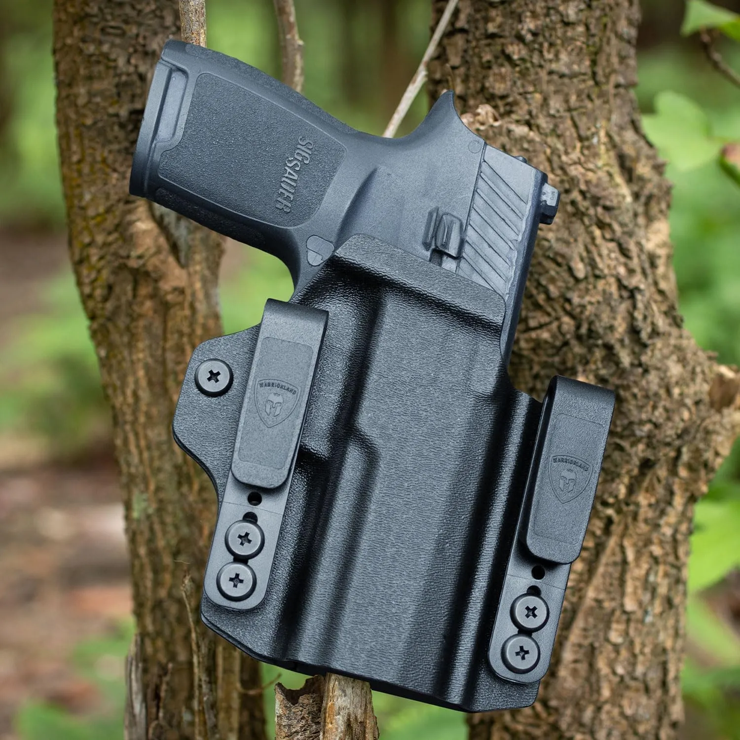 WARRIORLAND IWB & OWB Convertible Holster, Fits Glock 17/19/ 19X/ 22/23/ 26/31/ 32/43/ 43X/ 44/45, Taurus G2C/G3C, 1911 5" No Rail, Sig P320-M17/ P320-M18, Optic Cut & Adj Ride Height, Right Hand