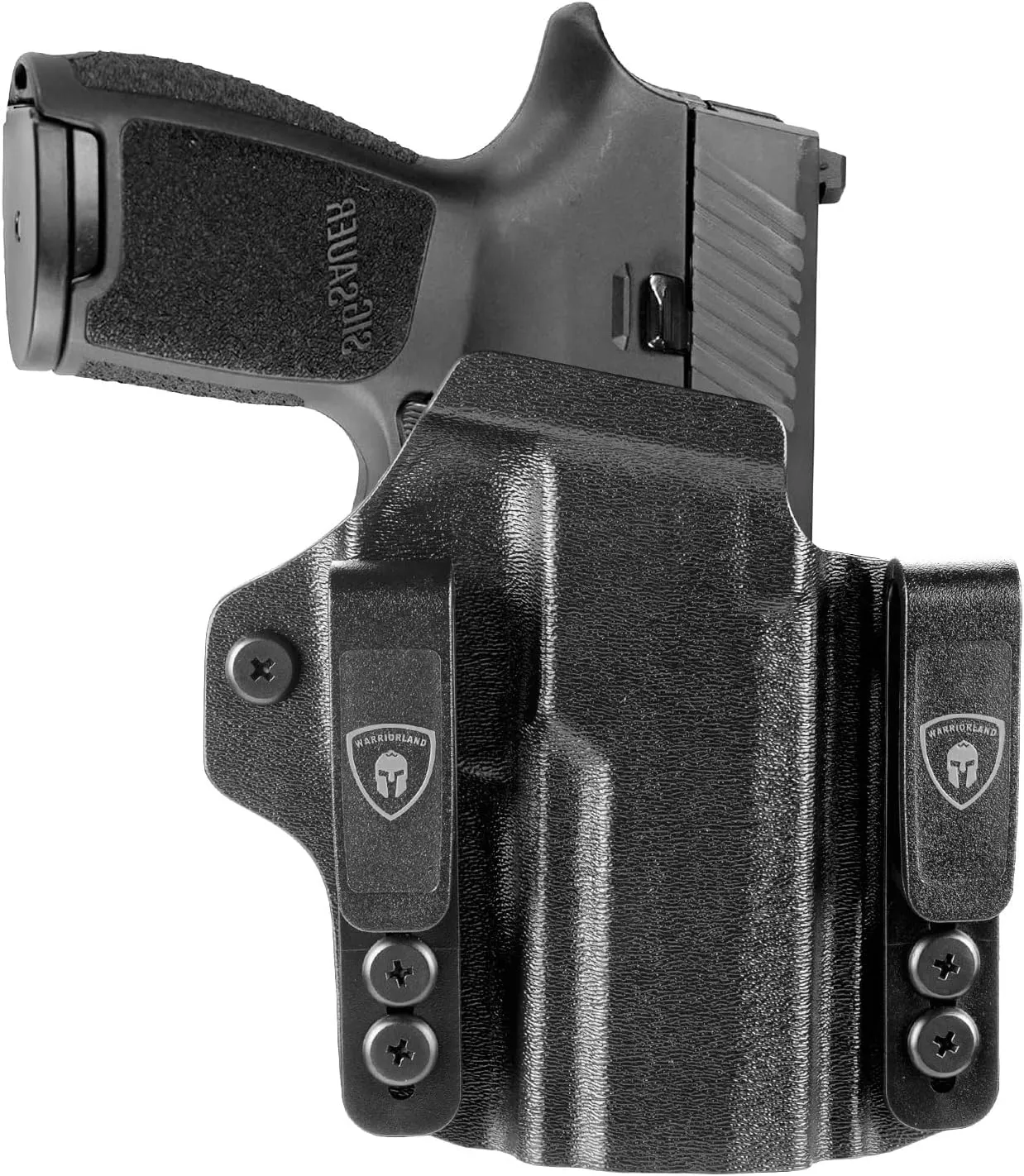 WARRIORLAND IWB & OWB Convertible Holster, Fits Glock 17/19/ 19X/ 22/23/ 26/31/ 32/43/ 43X/ 44/45, Taurus G2C/G3C, 1911 5" No Rail, Sig P320-M17/ P320-M18, Optic Cut & Adj Ride Height, Right Hand