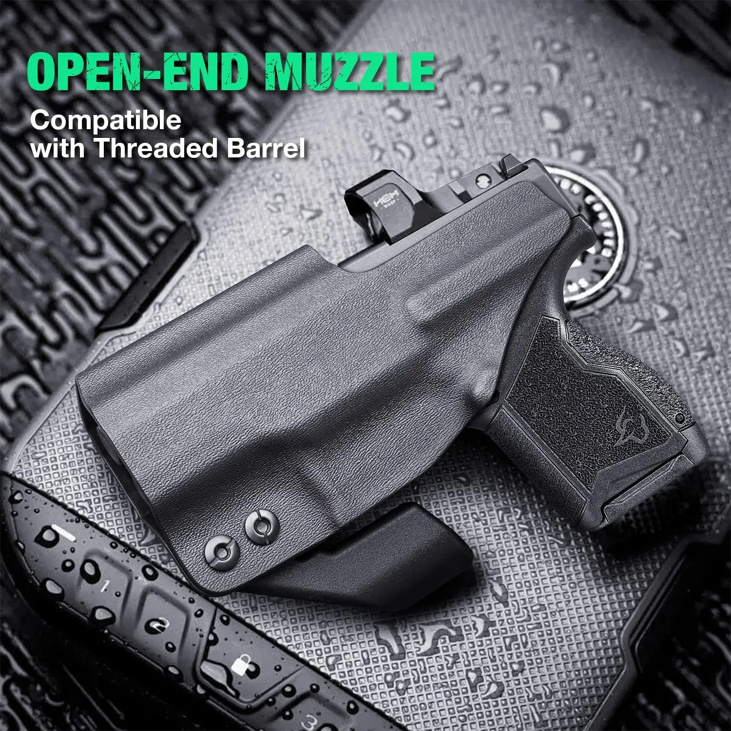 WARRIORLAND IWB Kydex Holster Optic Cut & Claw, Compatible with Glock 17/19/ 19X/ 43/ 43X/ 43Xmos, P365/ P320, G2C/G3C, Hellcat/Hellcat Pro, M&P 9/.40, Shield 9/.40, Shield EZ/ SD9VE, EC9s and More
