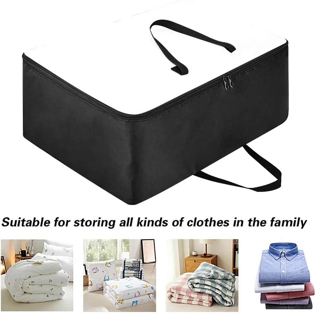 White Storage Bags, 27.5x19.7x11 In, Garment Storage Organizer Travel Cargo Duffel Bags Space Saving Packing Totes for Moving Supplies Storage