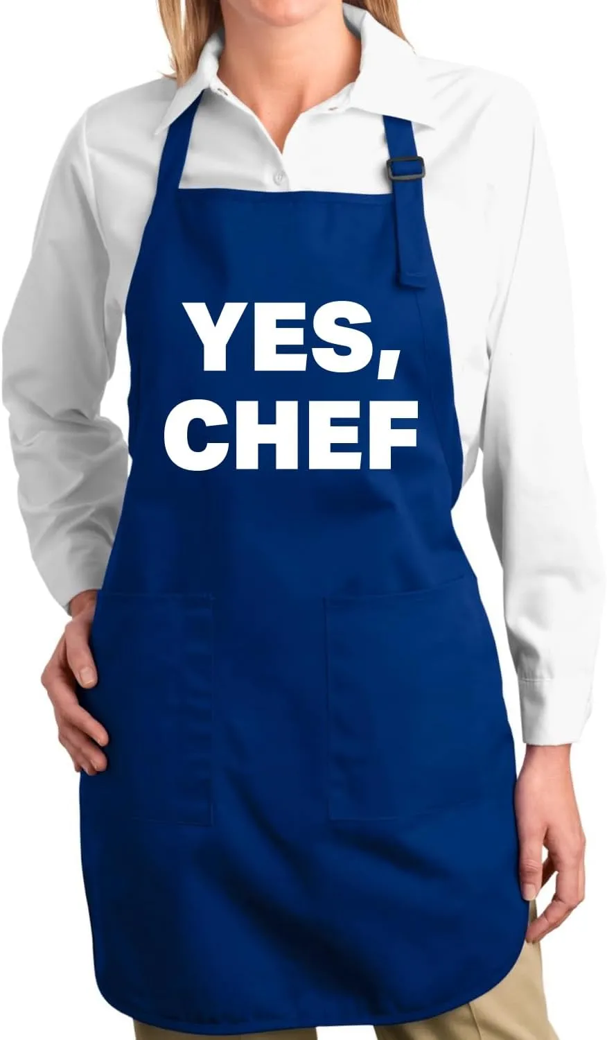 Wild Bobby YES CHEF Iconic Pop TV Quote Pop Culture Graphic Apron with Pockets