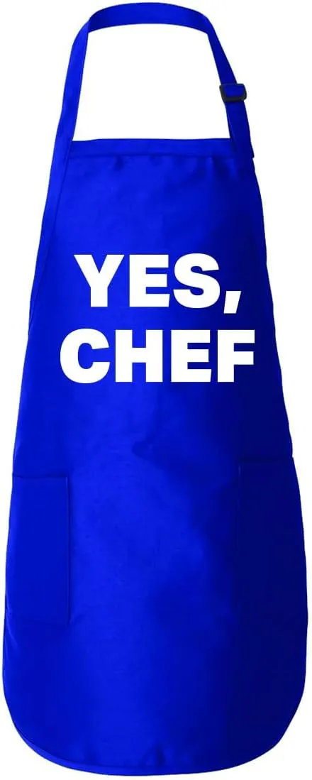 Wild Bobby YES CHEF Iconic Pop TV Quote Pop Culture Graphic Apron with Pockets