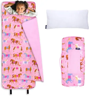 Wildkin Kids Original Nap Mat – Cozy Kids Sleep Mat with Pillow, ideal for School & Travel