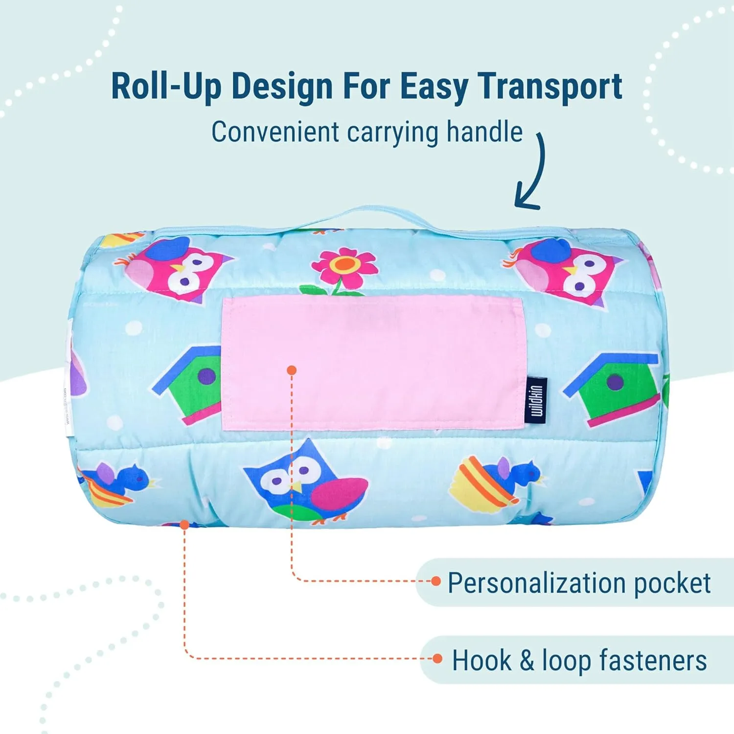 Wildkin Kids Original Nap Mat – Cozy Kids Sleep Mat with Pillow, ideal for School & Travel