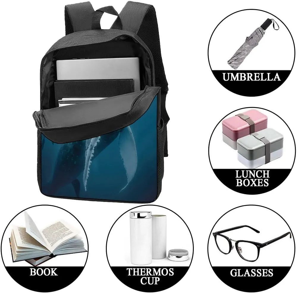 Wolf Backpack Casual Daypack Wild Animal Print Laptop Bag Bookbag for Work Travel Hiking 17 Inch Style 2