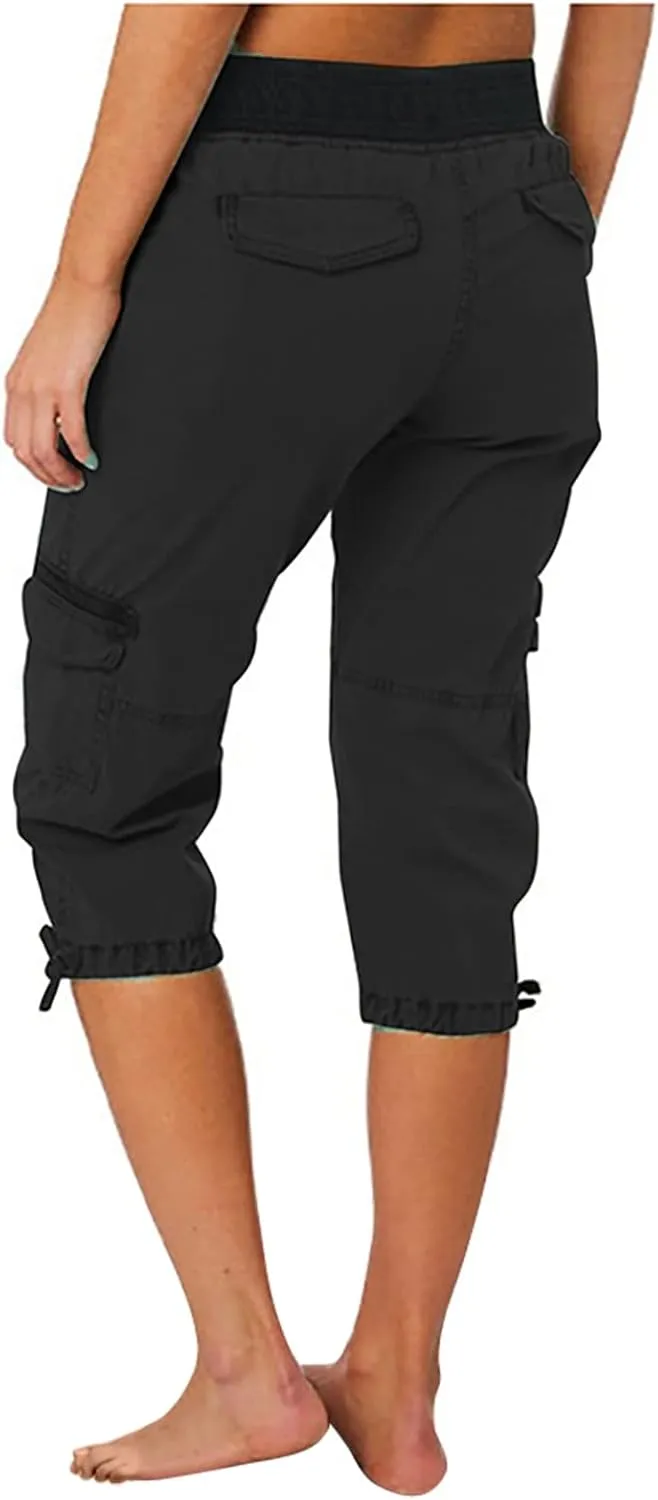Womens Causal Cargo Pants Summer Capris Pants Lightweight Dressy Causal Pants Trendy Vacation Clothes 2024