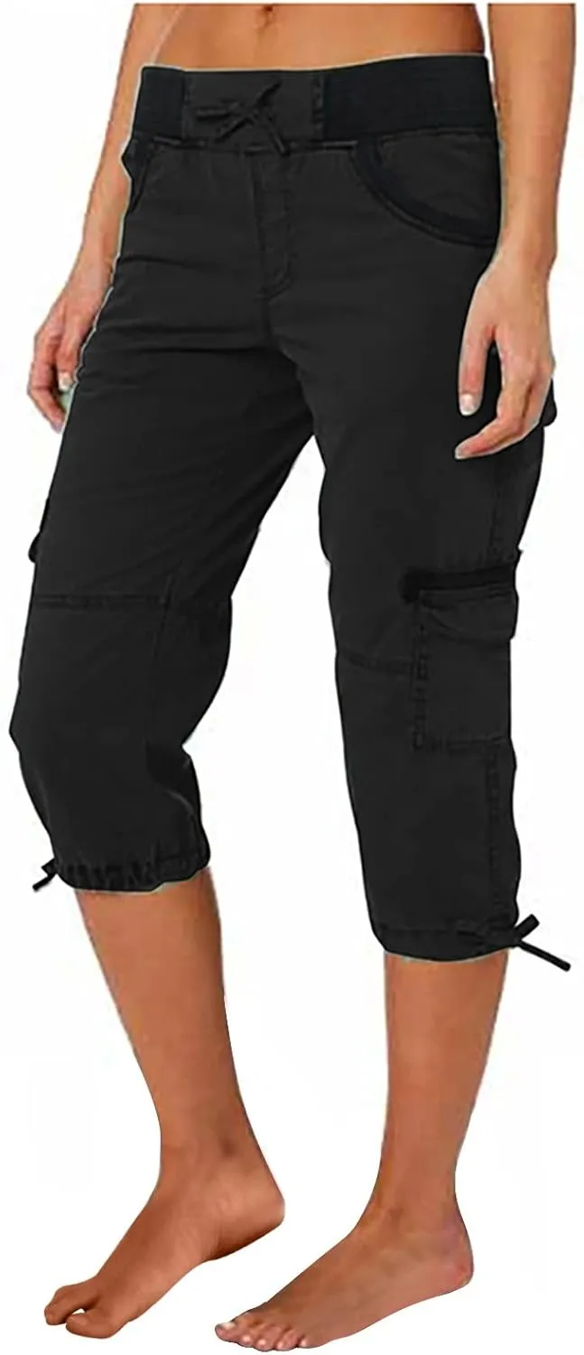 Womens Causal Cargo Pants Summer Capris Pants Lightweight Dressy Causal Pants Trendy Vacation Clothes 2024