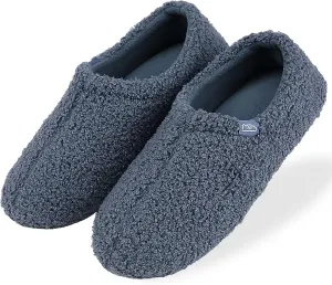 Women's Slippers, Lightweight and Foldable for On-the-Go Comfort Blue Grey Size M fit US 6-8
