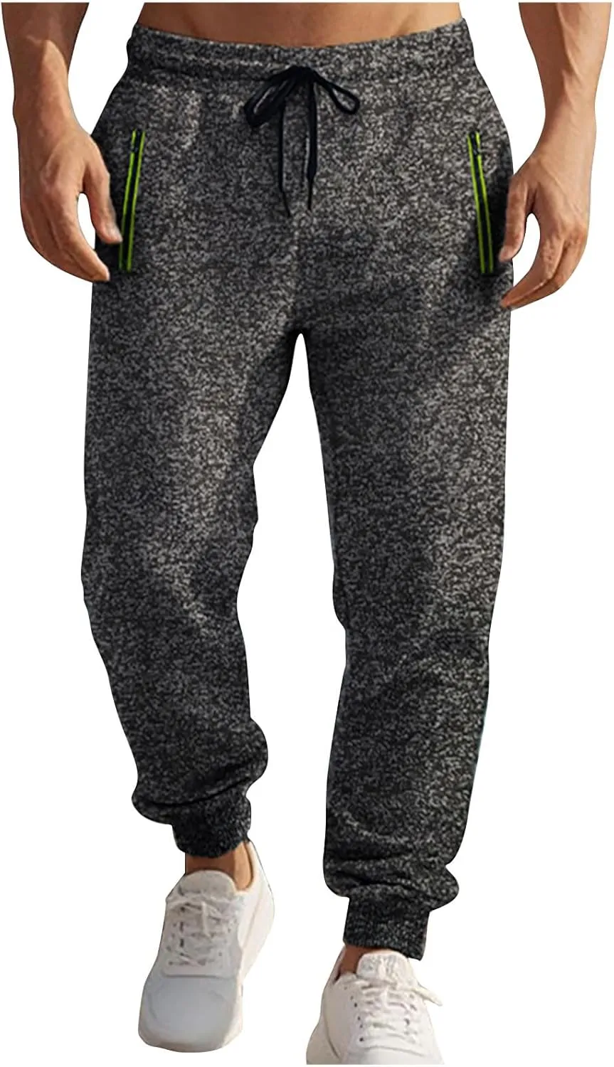 Work Pants for Men Drawstring Athleic Sport Outdoor Sweatpants with Pockets Trendy 2025 Spring Elastic Waist Pants
