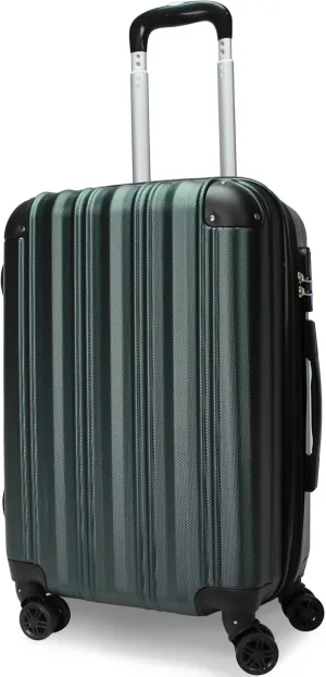 World Traveler Kemyer Quest Hardside Lightweight Expandable Spinner Suitcase Luggage, British Green, 20-inch