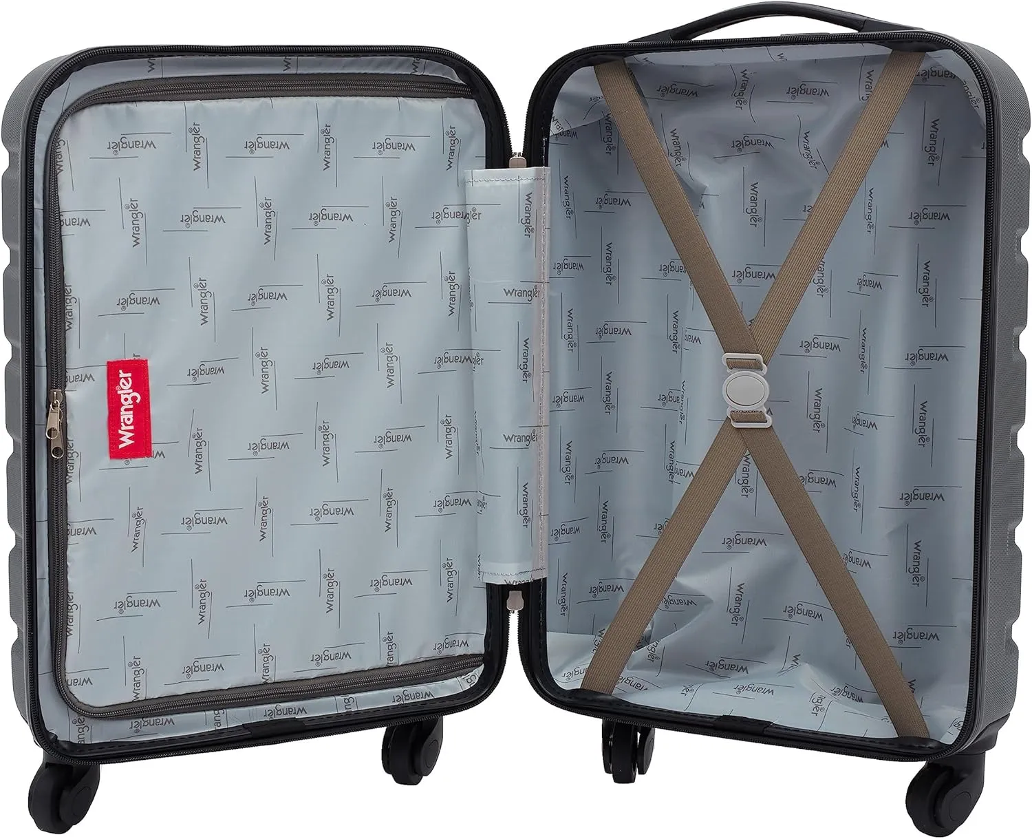 Wrangler Hardside Spinner Carry-On Luggage, Olive, 20-Inch