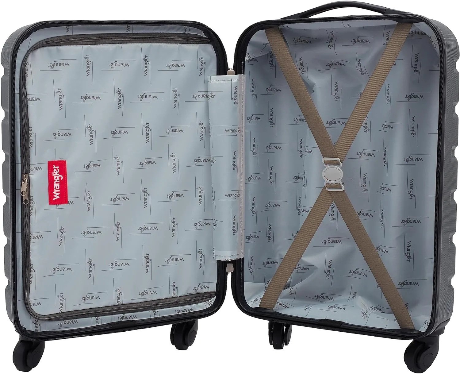 Wrangler Hardside Spinner Carry-On Luggage, Olive, 20-Inch