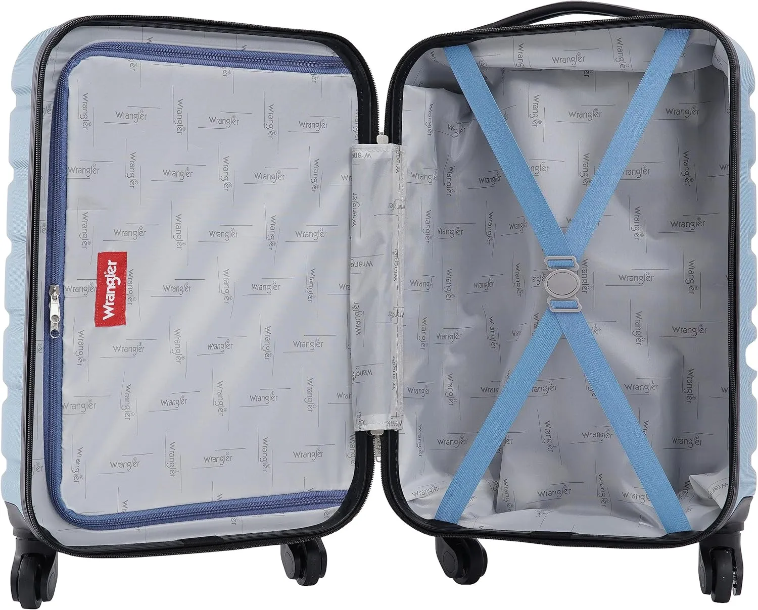 Wrangler Hardside Spinner Luggage, Blue Heaven, Carry-On 20-Inch