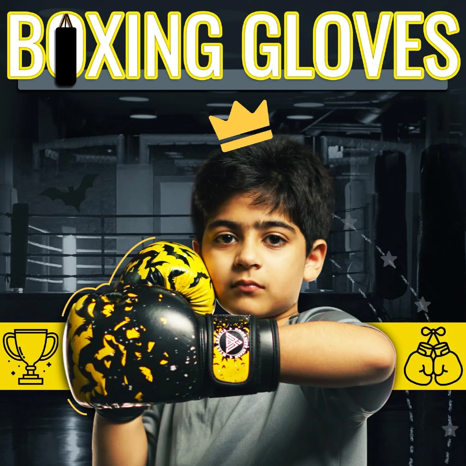 WYOX Kids Boxing Gloves 4oz 6oz 8oz – Youth Punching Gloves for Ages 3–15 – Sparring Gloves for Punching Bag, Kickboxing, Muay Thai, MMA – Boxing Gloves for Kids Training Set