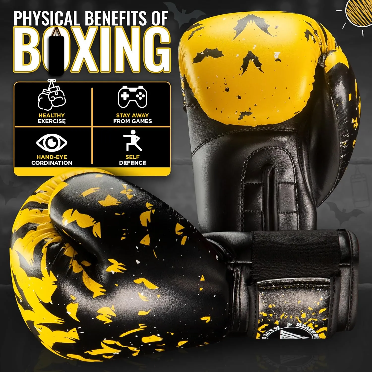 WYOX Kids Boxing Gloves 4oz 6oz 8oz – Youth Punching Gloves for Ages 3–15 – Sparring Gloves for Punching Bag, Kickboxing, Muay Thai, MMA – Boxing Gloves for Kids Training Set