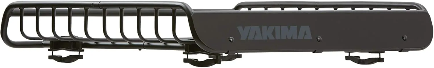 Yakima LoadWarrior Medium Sized Heavy Duty Steel Cargo Basket Roof Rack with Universal Mounting Hardware for All Yakima StreamLine Crossbars, Black