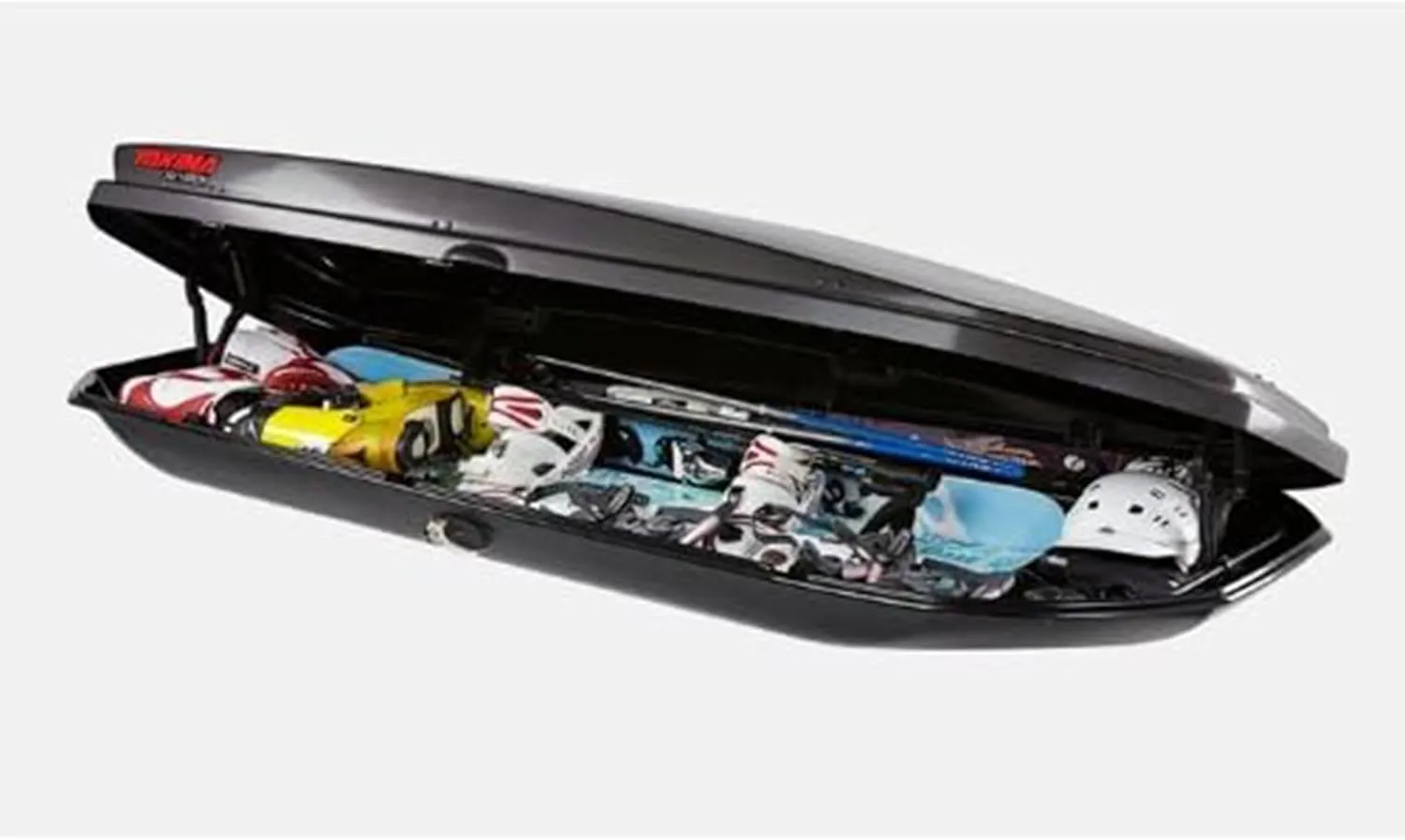 Yakima Roof Cargo Carrier, Vehicle Rooftop Hard Shell Travel Storage Box with SKS Lock, SkyBox 12 Carbonite, 12 Cubic Feet, Black