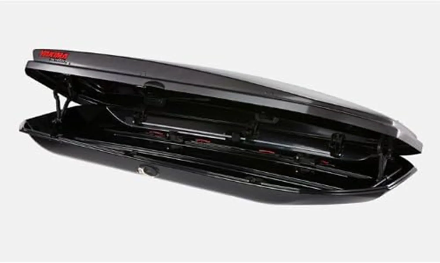 Yakima Roof Cargo Carrier, Vehicle Rooftop Hard Shell Travel Storage Box with SKS Lock, SkyBox 12 Carbonite, 12 Cubic Feet, Black