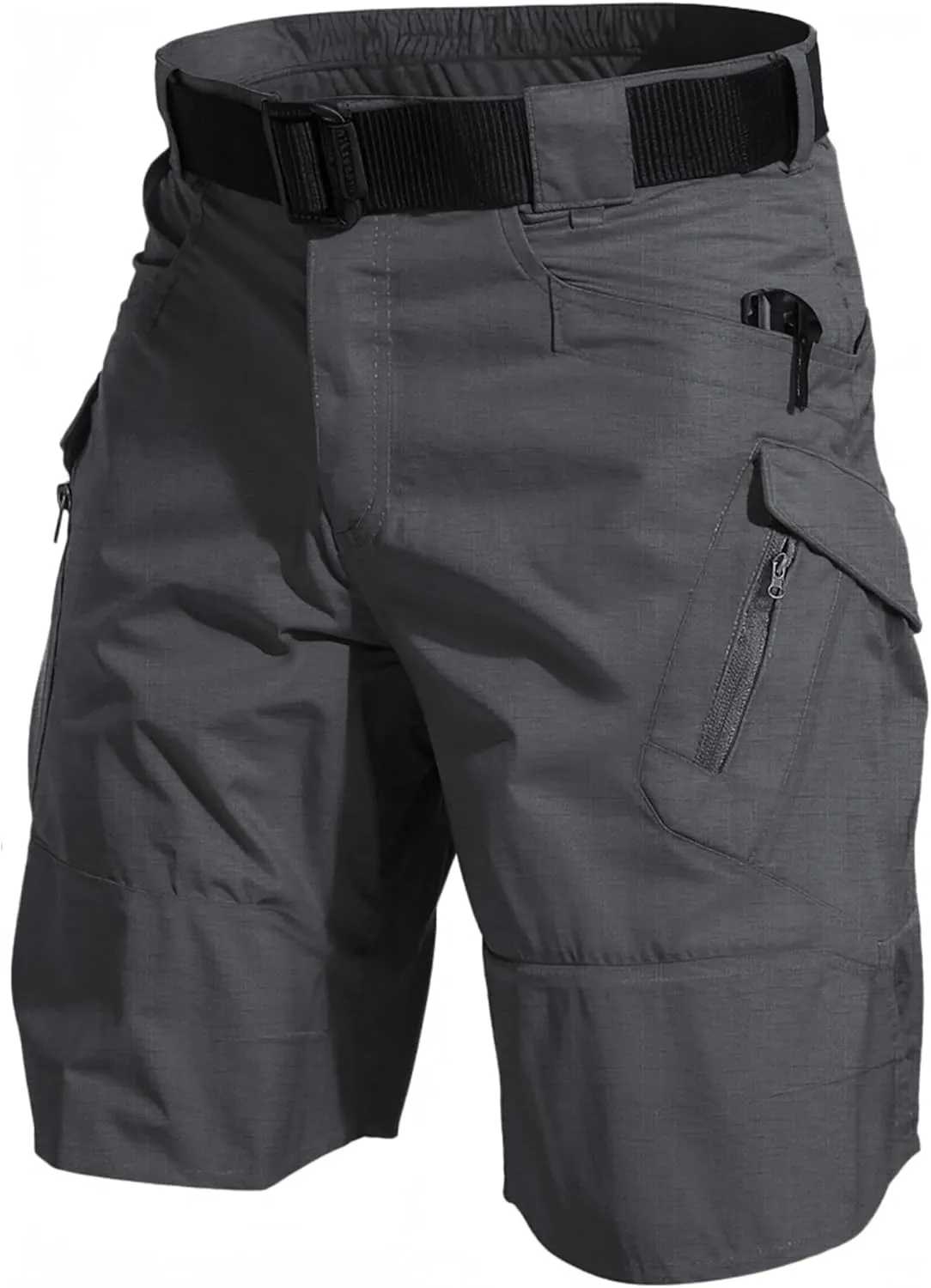 YAXHWIV Men's Hiking Cargo Shorts Lightweight Waterproof Tactical Outdoor Work Shorts with Pockets