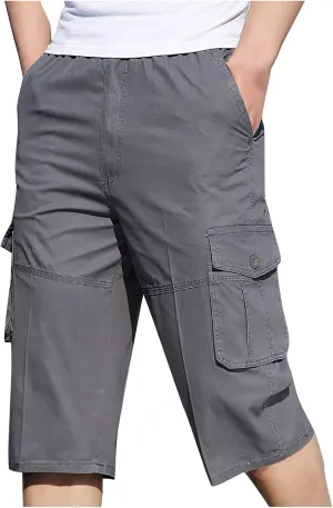 Ymosrh Army Shorts for Men Fashion Zipper Outdoors Pocket Shorts Sports Overalls Casual Pants Mens Kakies Shorts