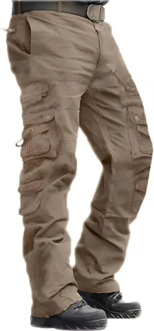 ZEFOTIM Mens Cargo Pants Solid Color Wide Leg Comfy Pant Military Loose Fit Trousers with Pockets