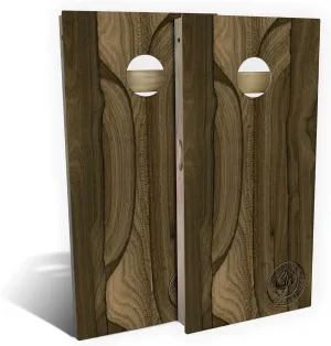 Ziricote Cornhole Boards - 2x3 (24x36) - Includes (2) Boards, (8) All Weather Bags and (2) Board Hole Lights