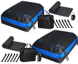 ZONETECH Car Roof Cargo Bag Waterproof Protective Anti Slip Mat, Cold, Tear and Dust Resistant (2 Pack 21 Cubic Feet)
